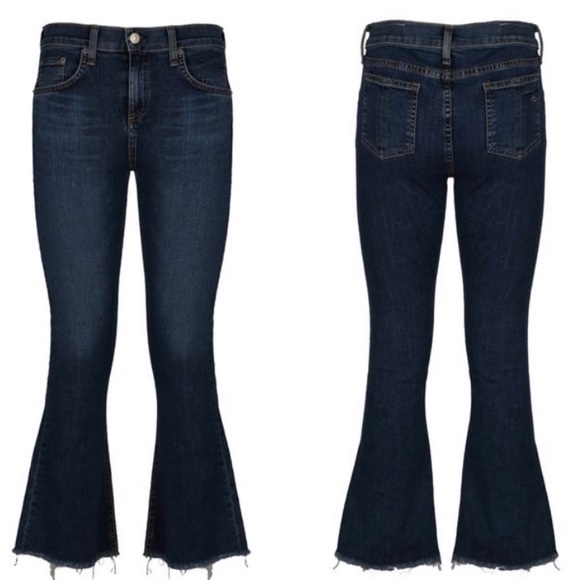 RAG & BONE Mid Rise Crop Flare Jeans in RIVINGTON WASH SIZE 24 - Picture 4 of 14